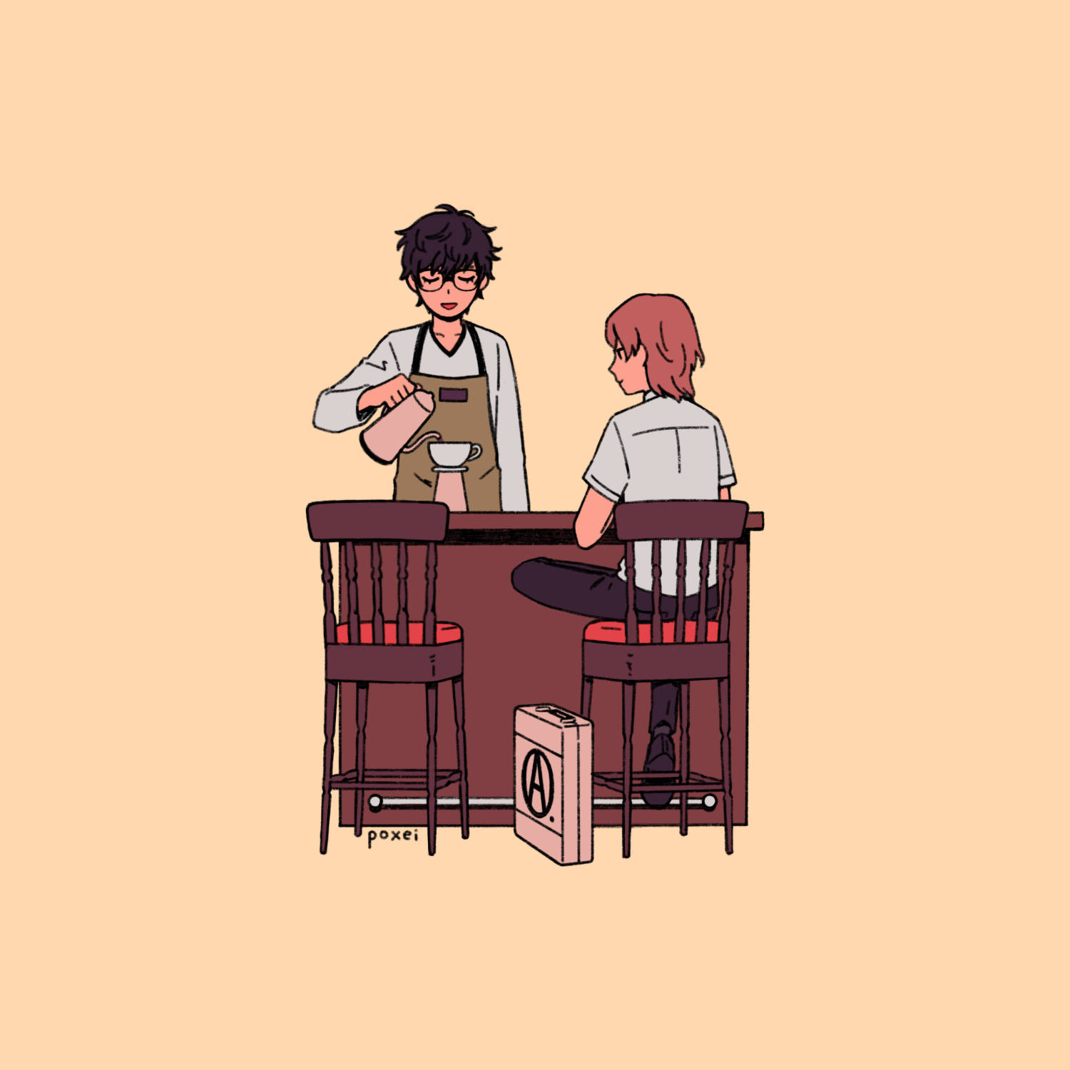Persona 5 Royal Coffee Making Background