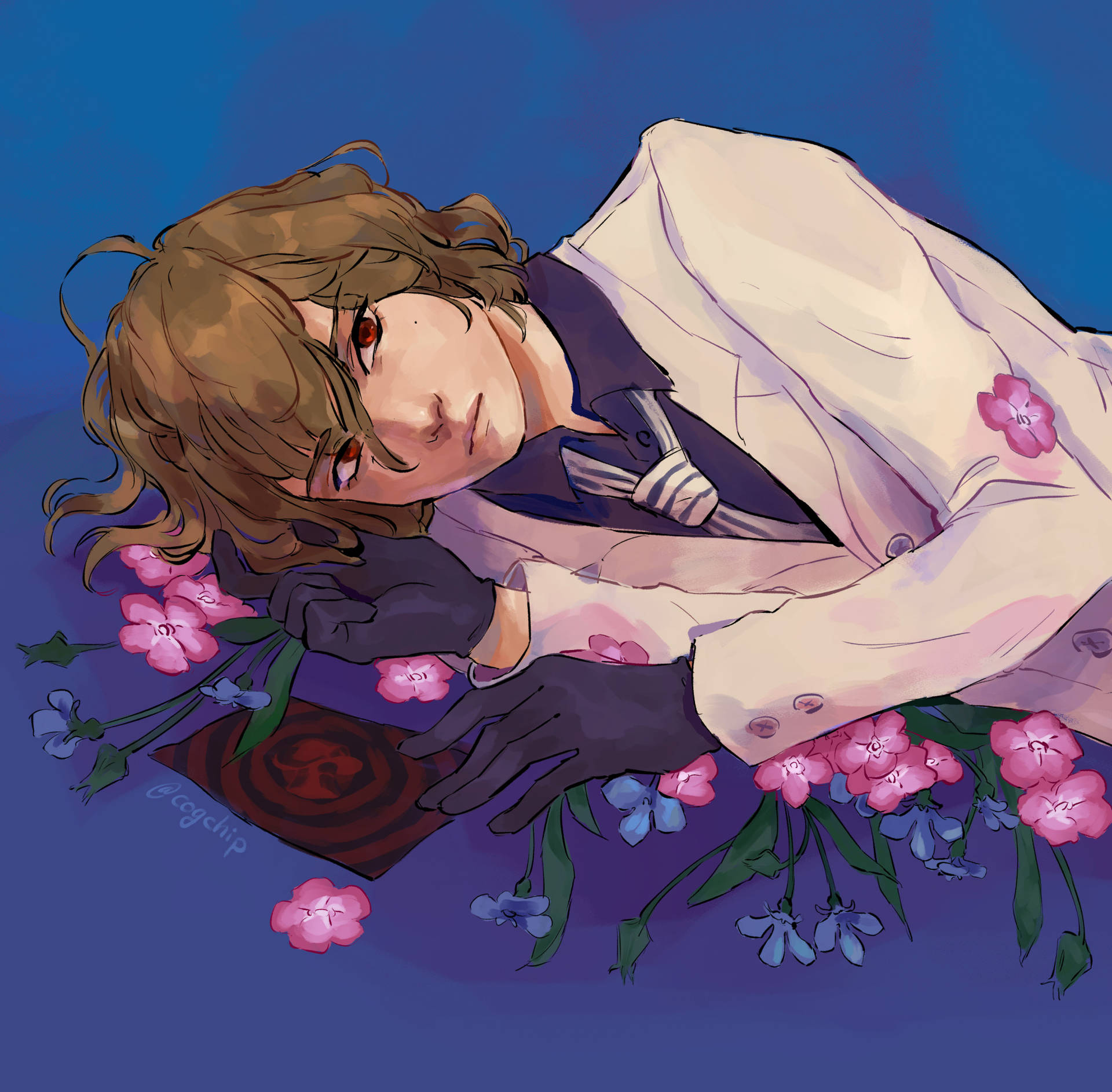 Persona 5 Royal Goro Flowers Artwork Picture