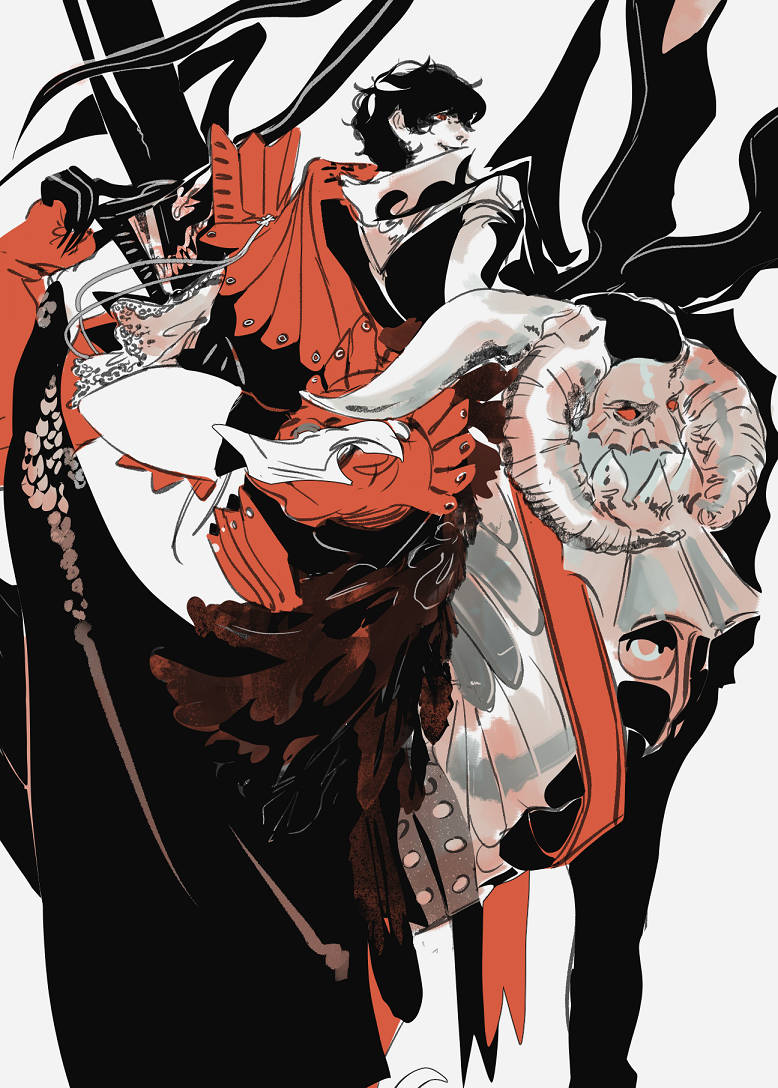 Persona 5 Royal Joker Abstract Background