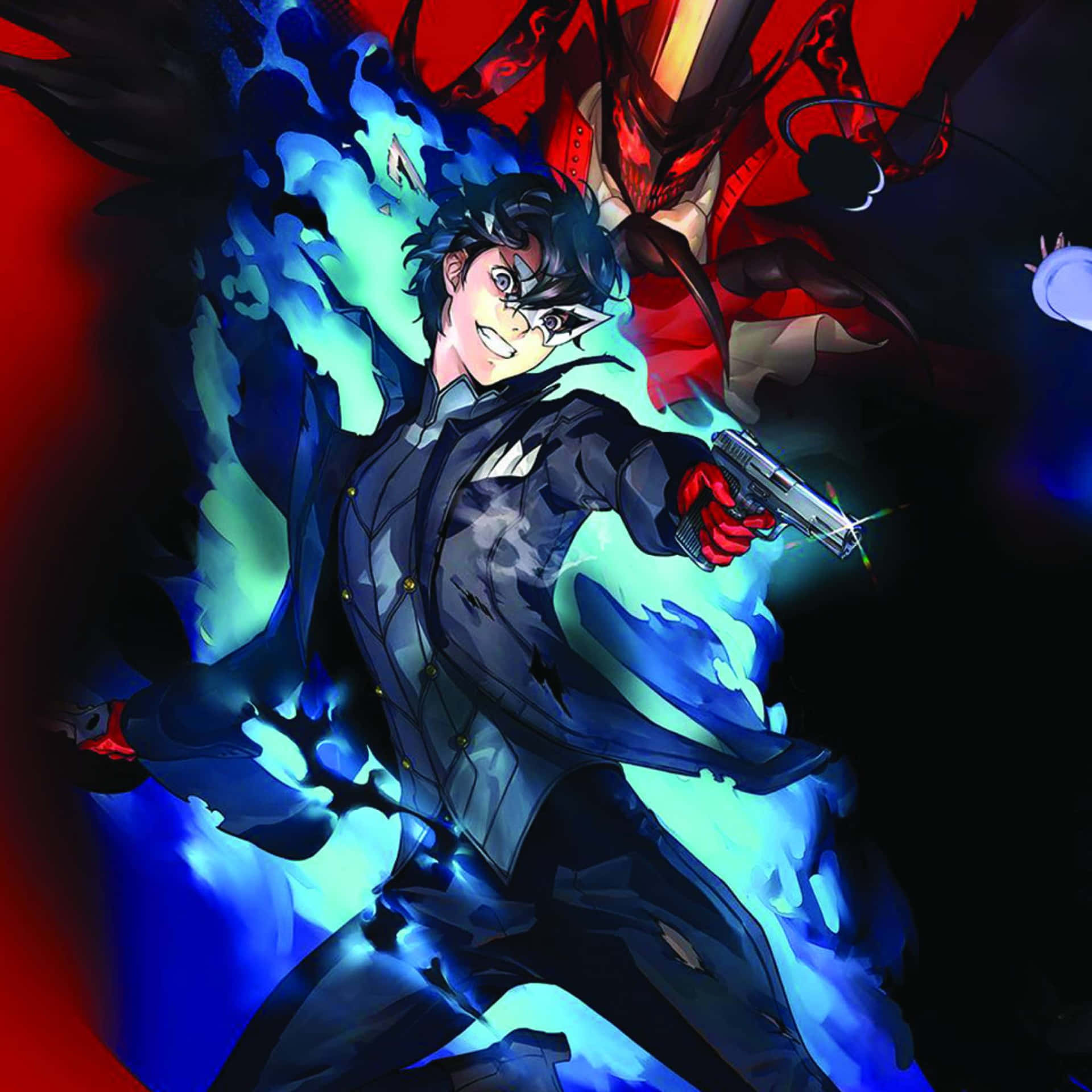 Action-packed scene from Persona 5 Strikers Wallpaper