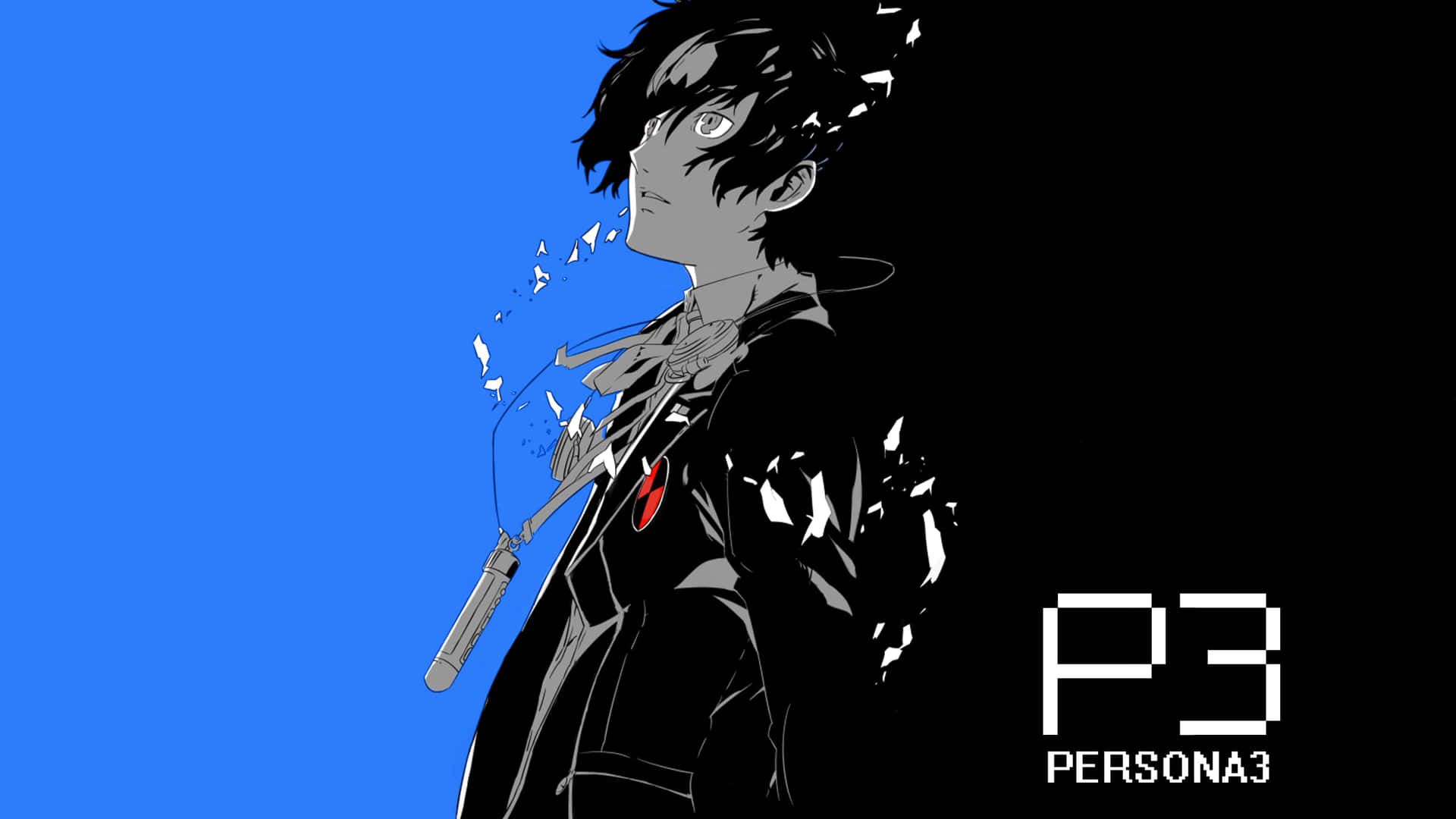 A Person In Black And Blue With The Words P3