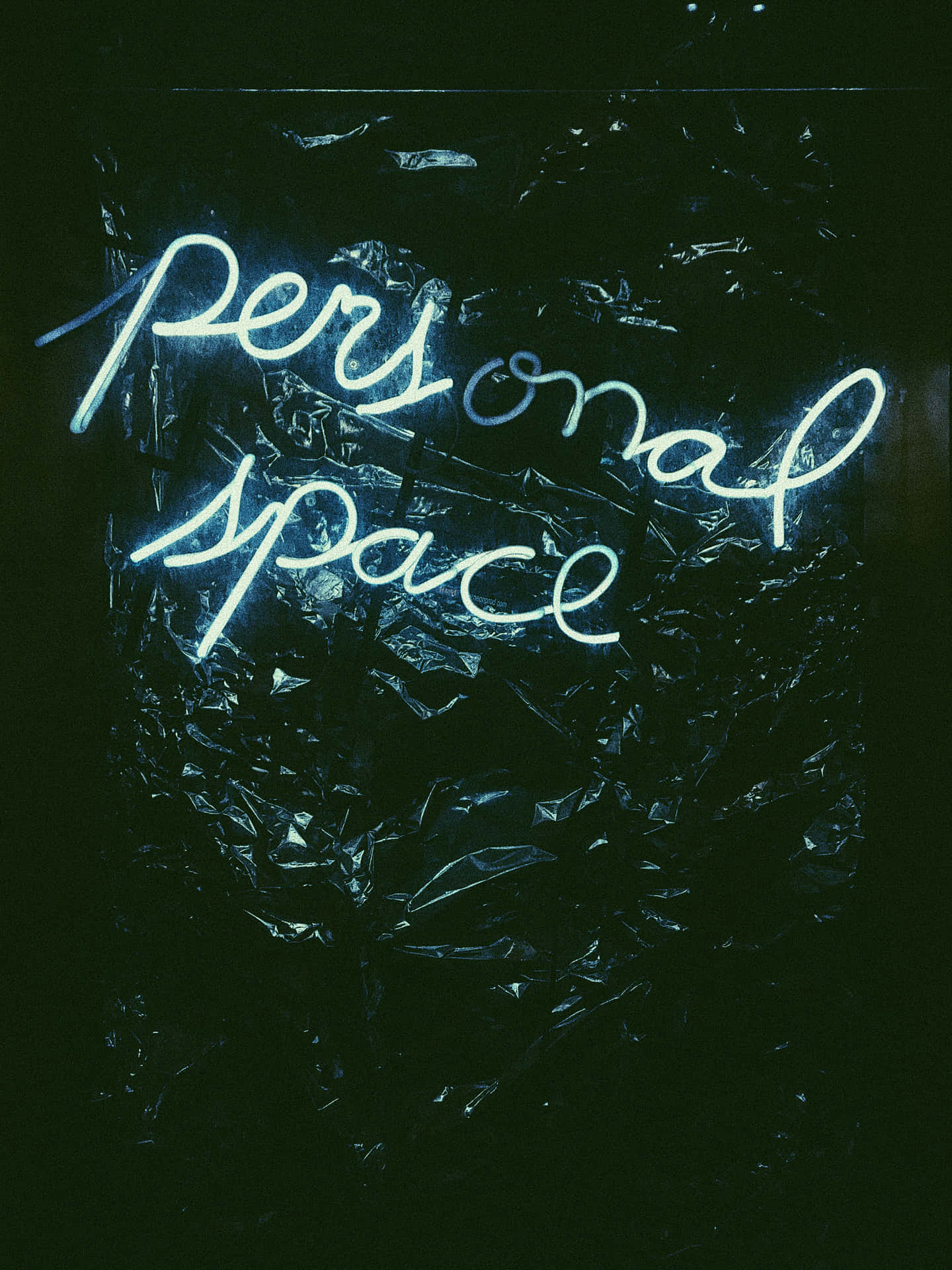 Personal Space Neon Letters Wallpaper