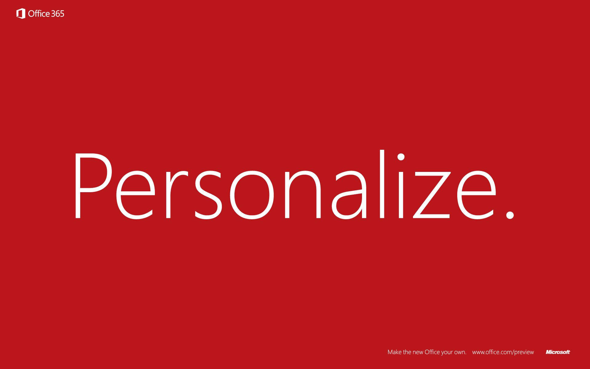 Personalize Office 365 Wallpaper