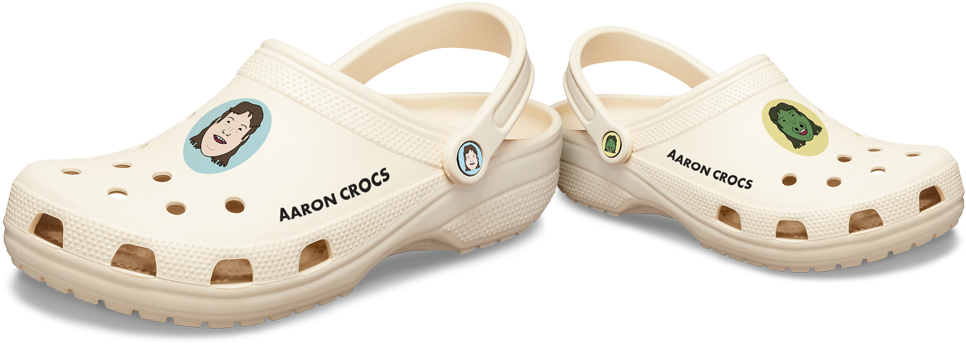 Personalized Aaron Crocs Footwear PNG