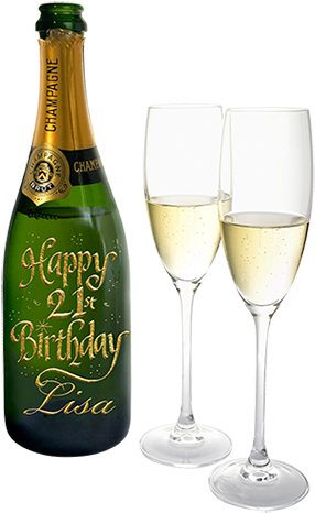 Download Personalized Birthday Champagneand Glasses | Wallpapers.com