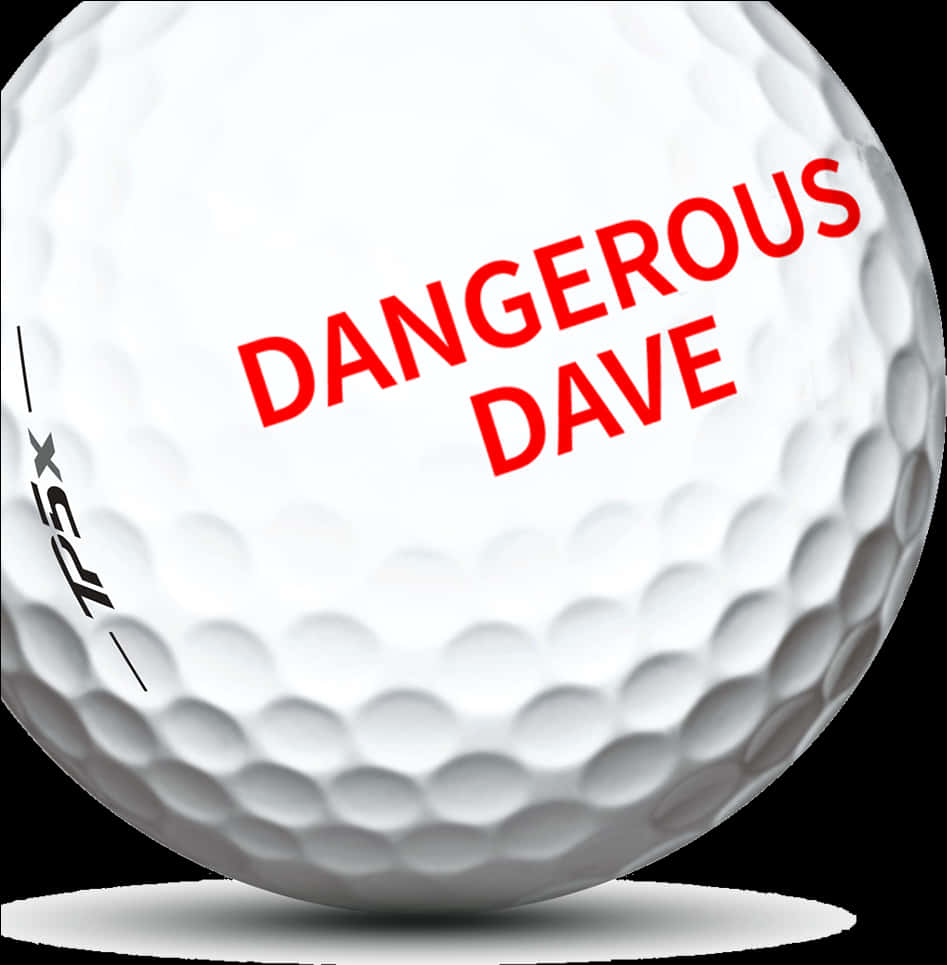 Personalized Dangerous Dave Golf Ball PNG