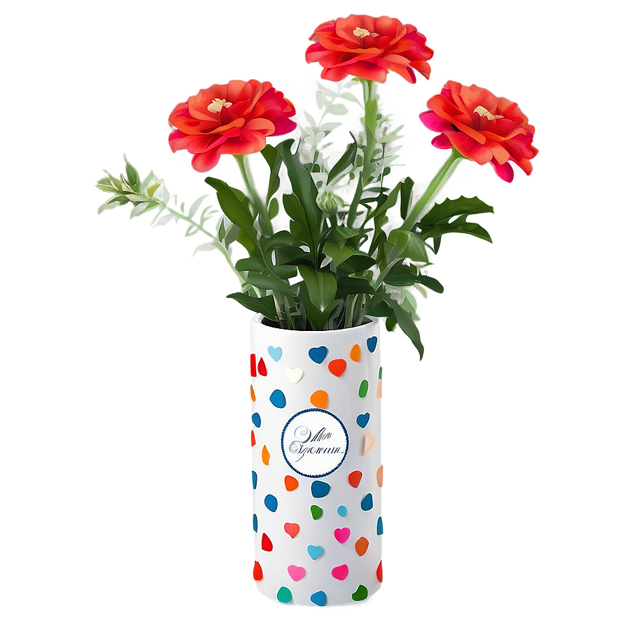 Personalized Flower Vase Png Mck PNG