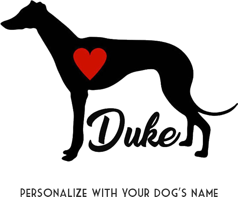 Personalized Greyhound Silhouettewith Name PNG