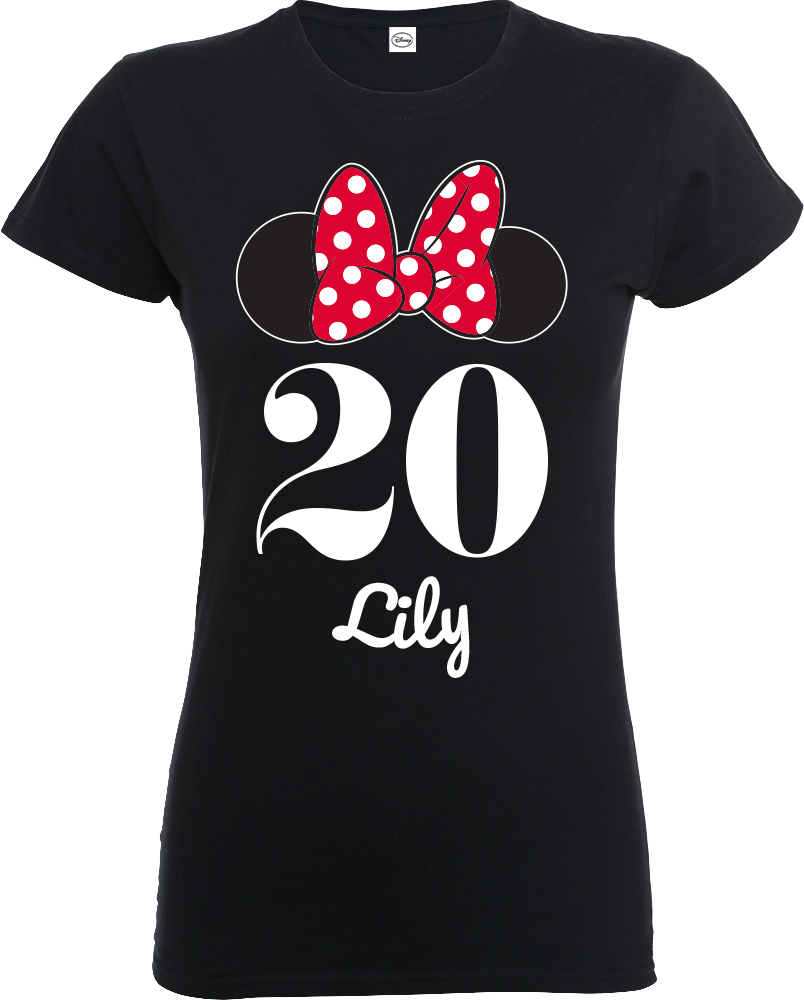 Personalized Minnie Bow Birthday Shirt Design PNG