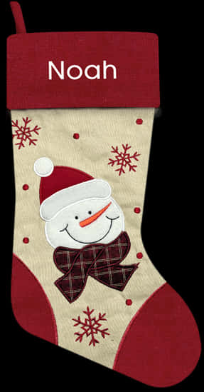 Personalized Noah Christmas Stocking PNG