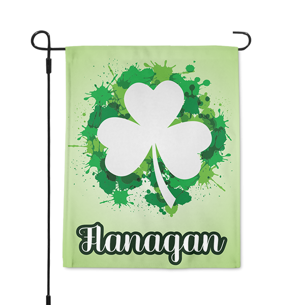 Personalized Shamrock Garden Flag PNG