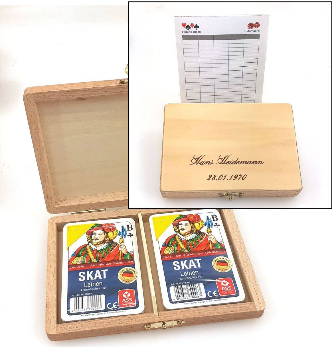 Personalized Skat Card Setin Wooden Box1970 Wallpaper