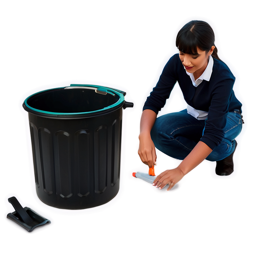 Personalized Trash Bin Assembly Png 05252024 PNG