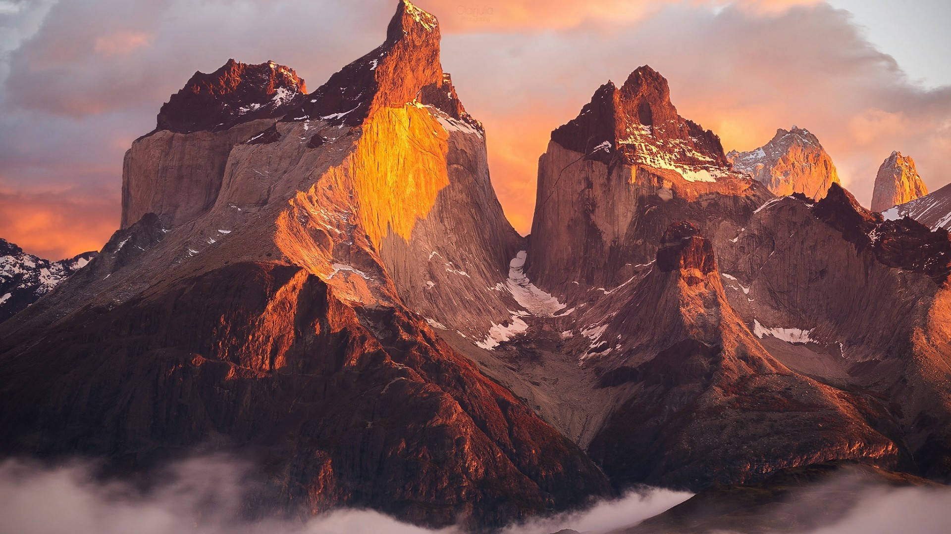 Peru Andesbjergene I Solnedgang Wallpaper