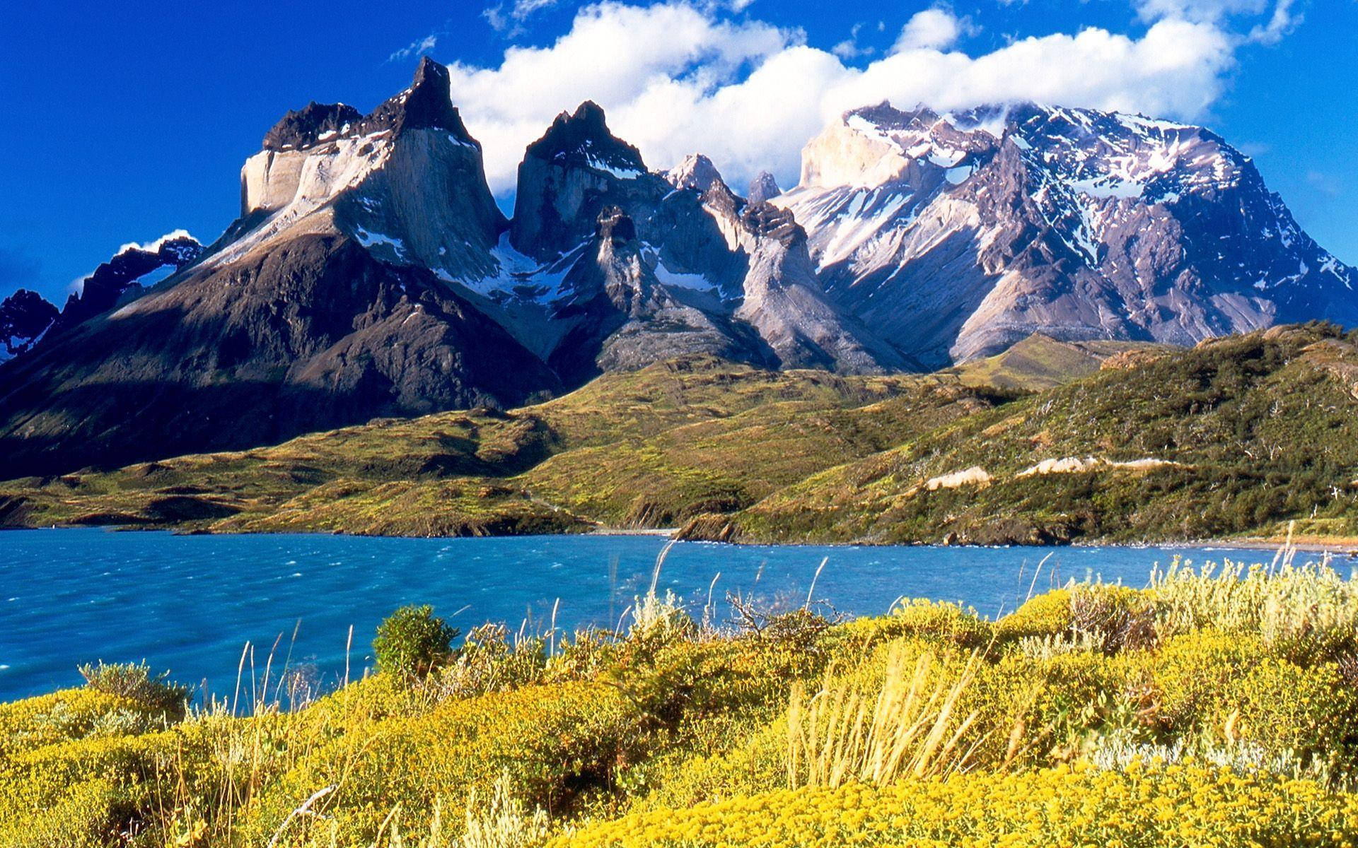 Peru Andes bjerg Landskab Collage Wallpaper Wallpaper