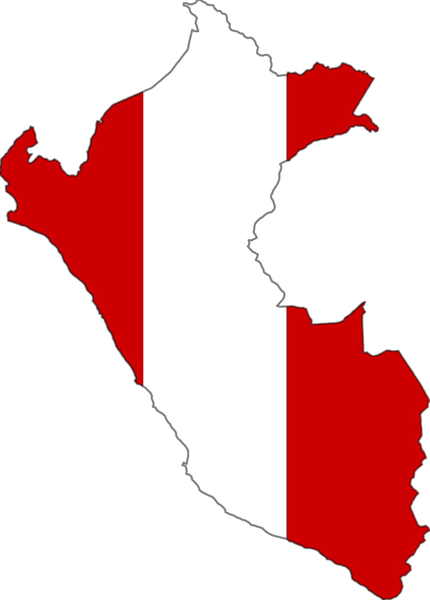Peru Map Outlinewith Flag PNG