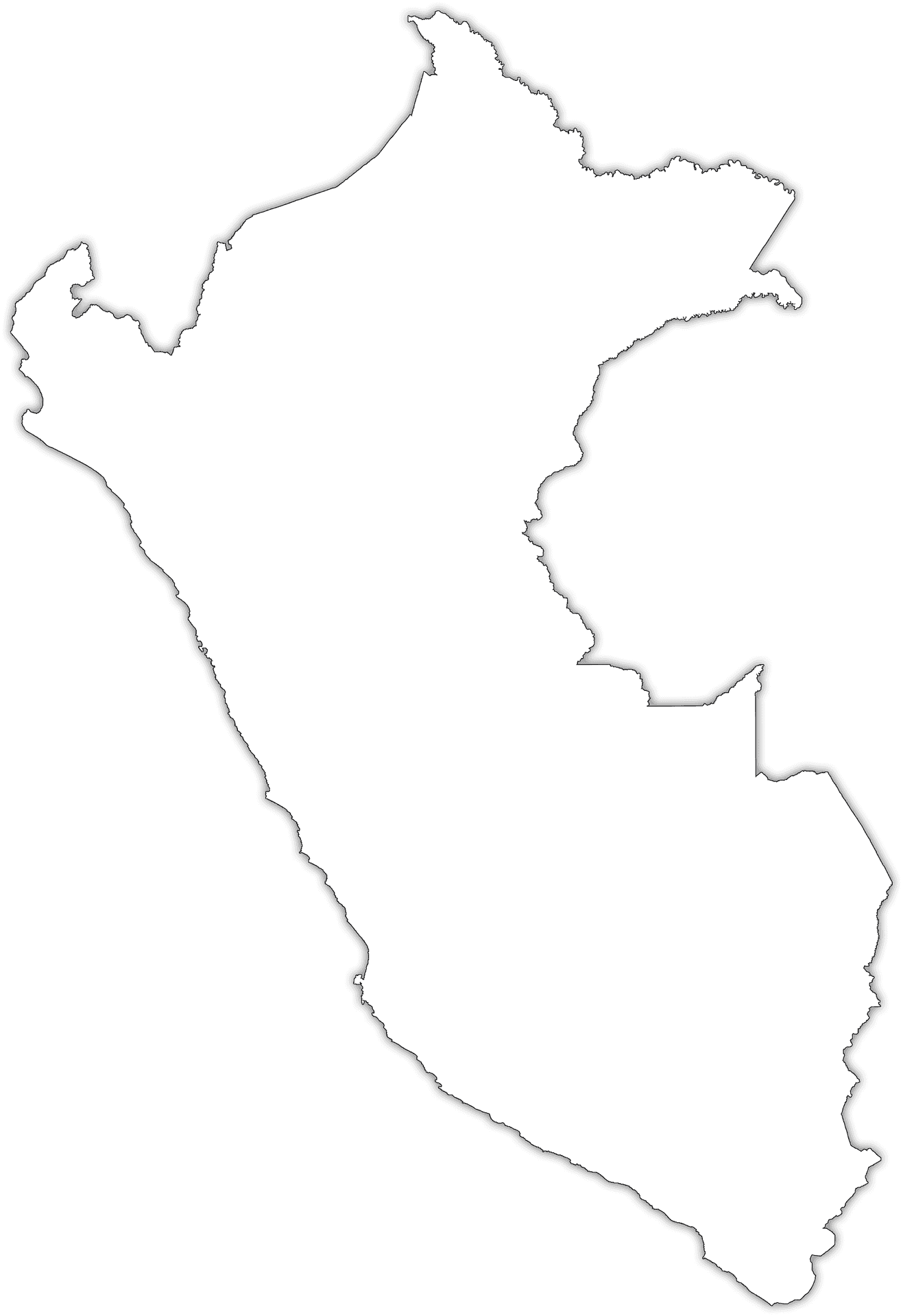 Peru Outline Map PNG