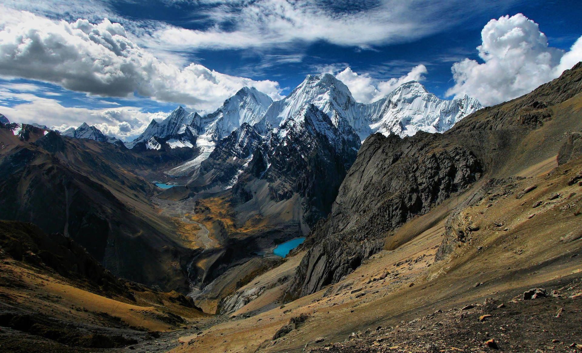 Peru Sierra Mountain Naturskøn Bakgrundsbillede Wallpaper