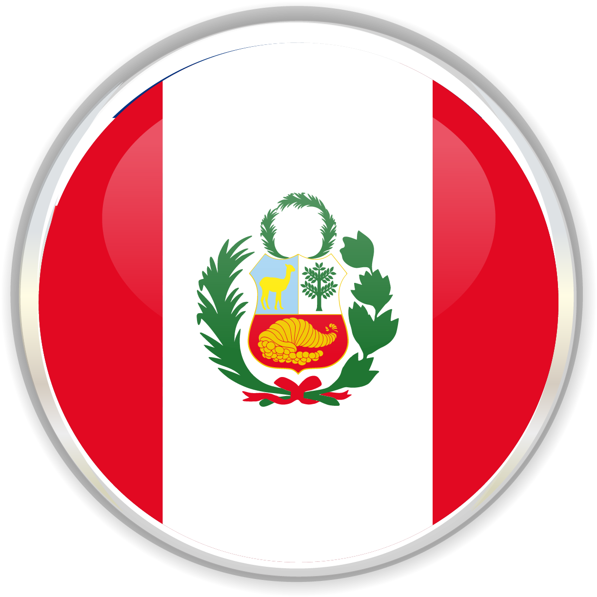 Peruvian Coatof Arms Button PNG