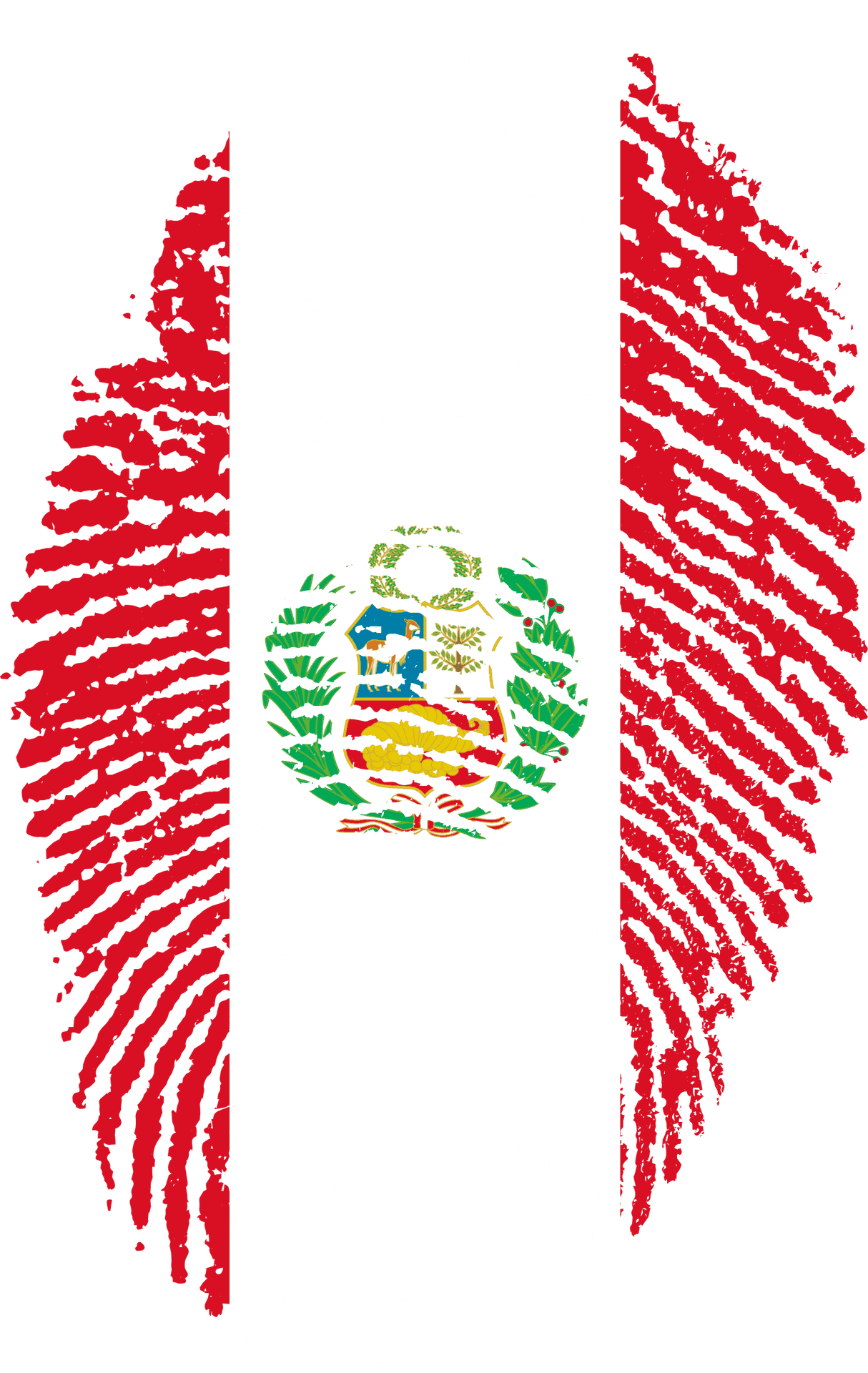 Peruvian Flag Fingerprint PNG