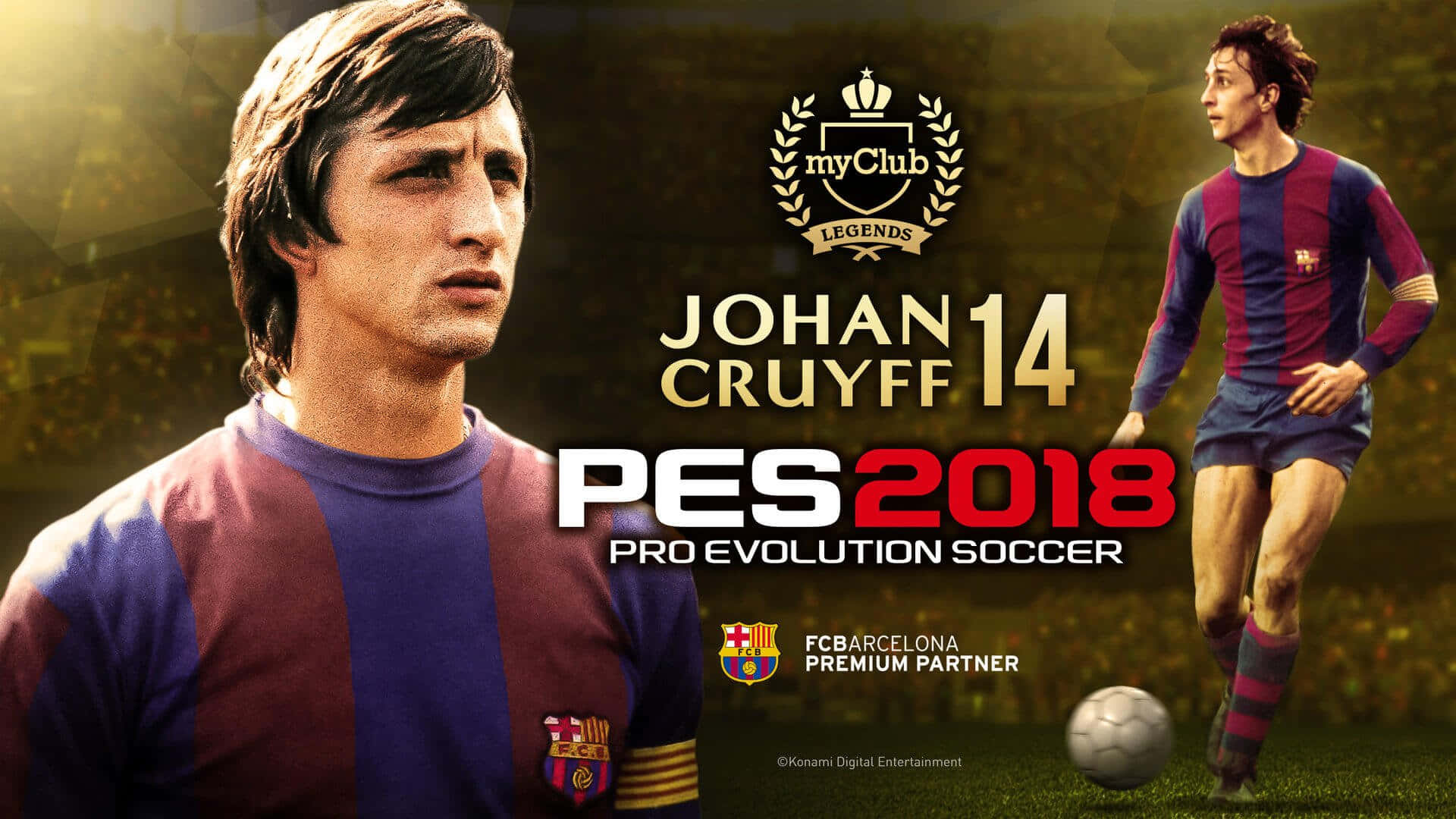 PES 2018 Johan Cruyff Poster Wallpaper