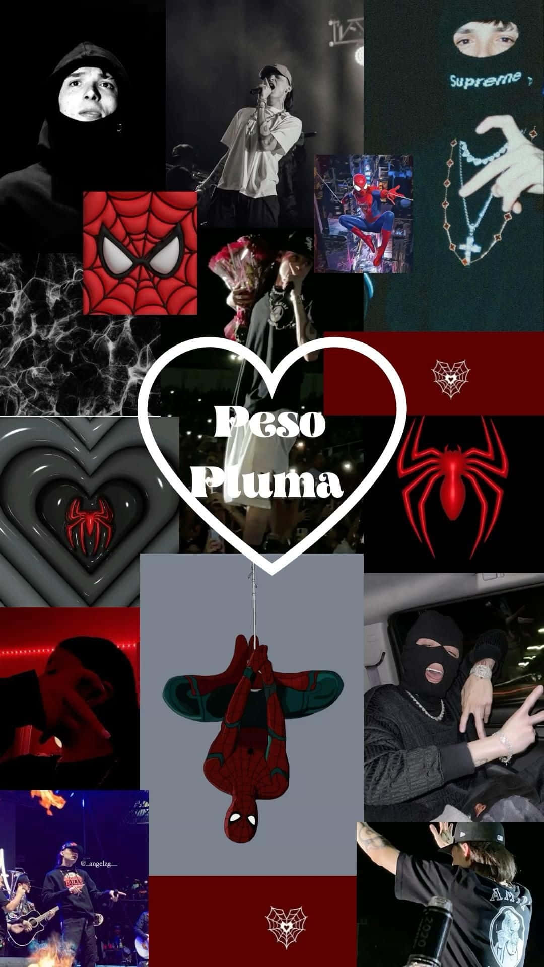 Peso Pluma Spiderman Aesthetic Collage Wallpaper