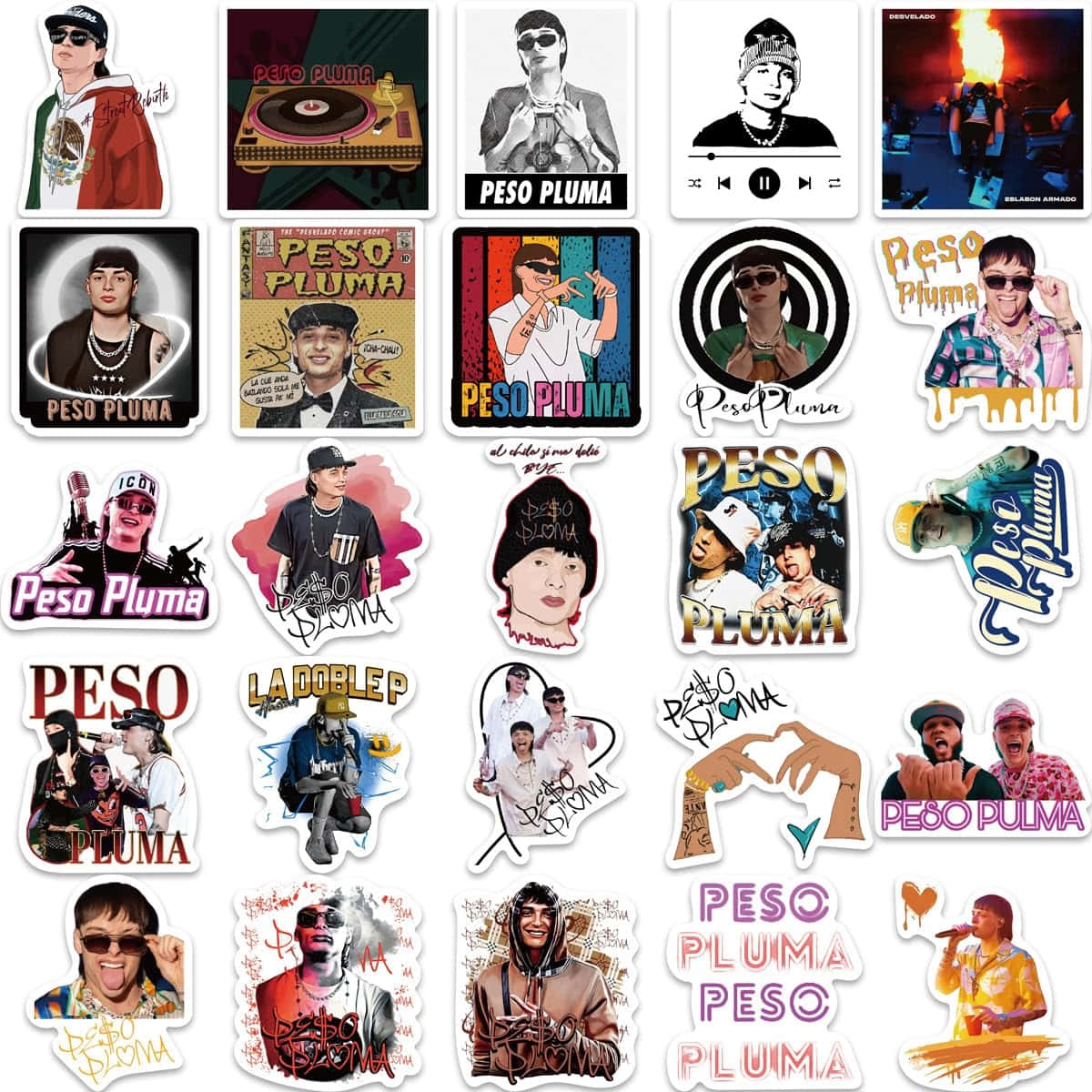 Peso Pluma Sticker Collection Wallpaper