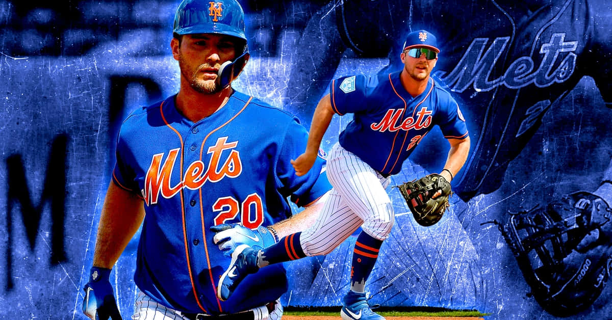 Pete Alonso af New York Mets på Citi Field. Wallpaper