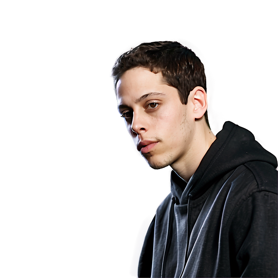 Pete Davidson Black And White Png 06252024 PNG