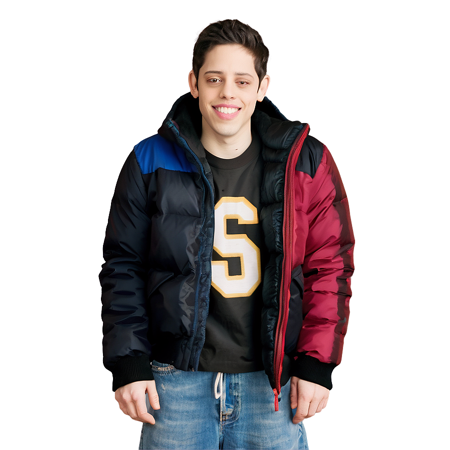 Pete Davidson In Winter Coat Png 14 PNG