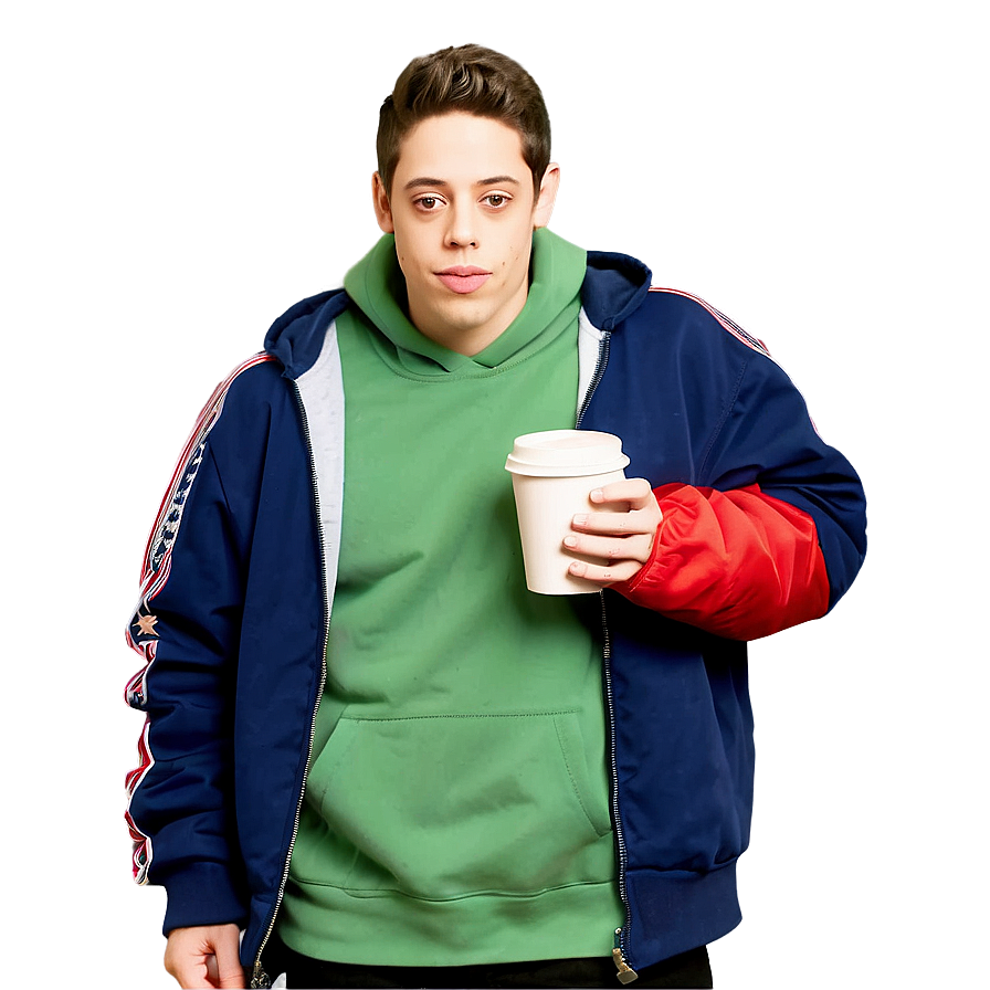 Pete Davidson With Coffee Png Urh PNG