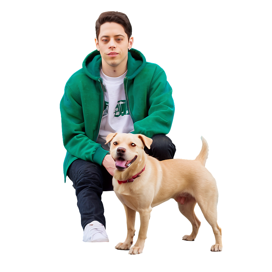 Pete Davidson With Dog Png 17 PNG