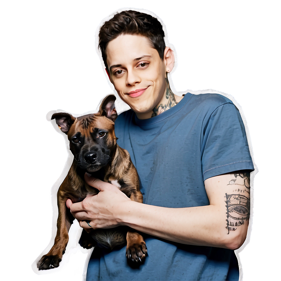 Pete Davidson With Dog Png 31 PNG