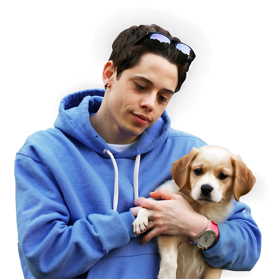 Pete Davidson With Dog Png Udu PNG