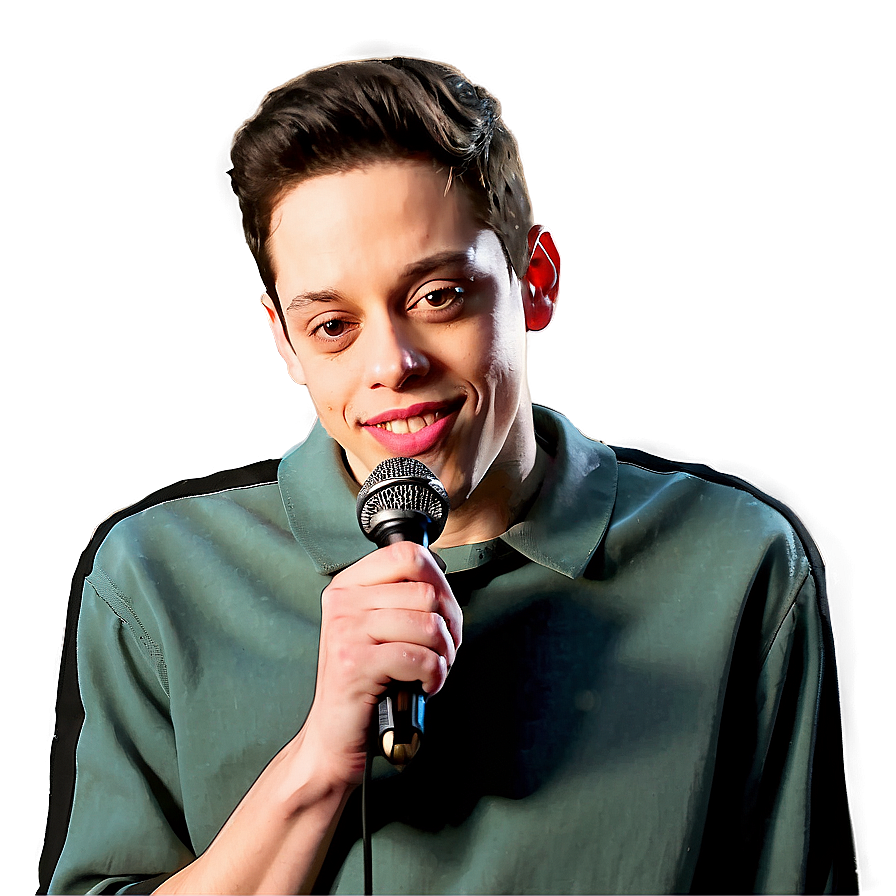 Pete Davidson With Microphone Png 06252024 PNG