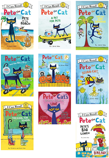Pete The Cat Book Covers Collection PNG