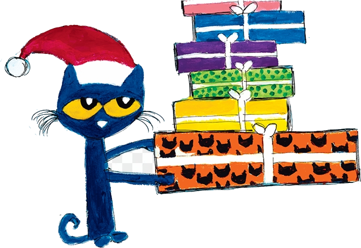 Pete The Cat Christmas Presents PNG