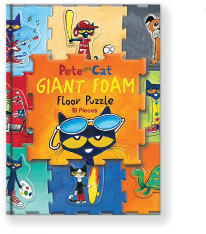 Pete The Cat Giant Foam Floor Puzzle Packaging PNG