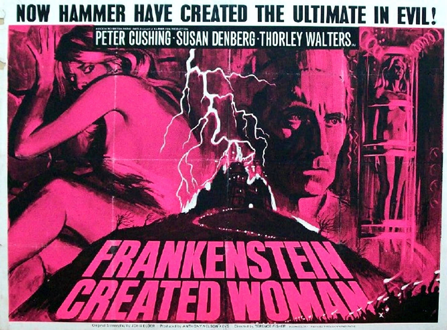 Peter Cushing Frankenstein Created Woman Background
