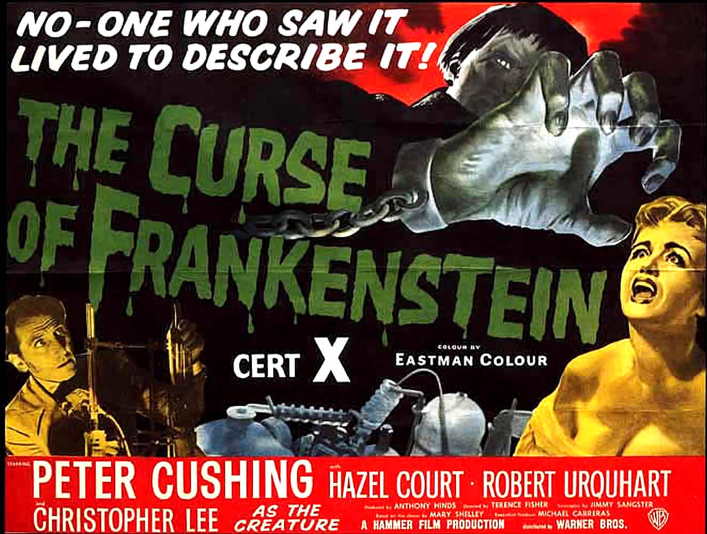 Peter Cushing The Curse Of Frankenstein Movie Background