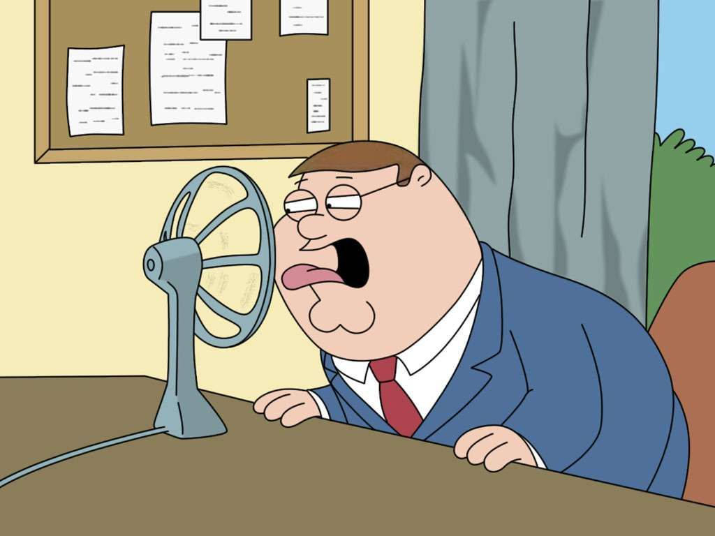 Peter Griffin And Electric Fan Wallpaper