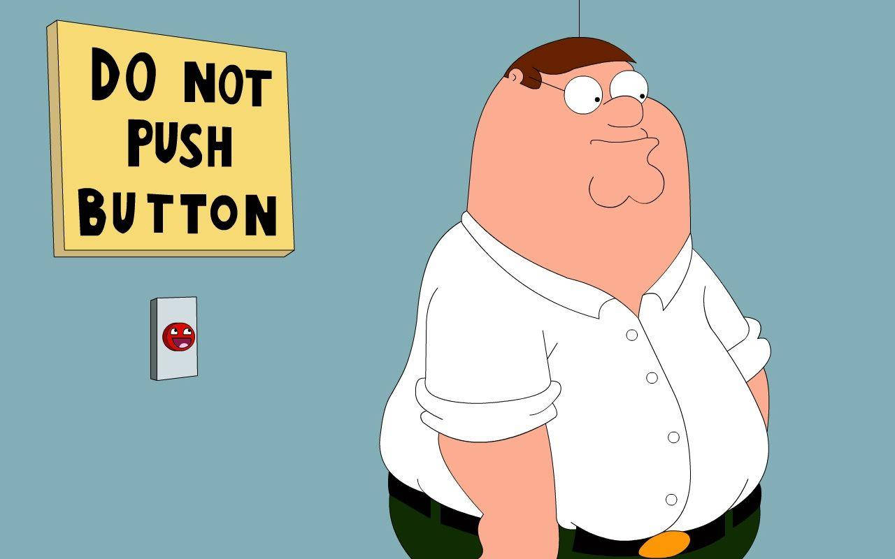 Peter Griffin And Warning Sign Background