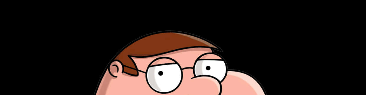 Peter Griffin Peeking Over Edge PNG