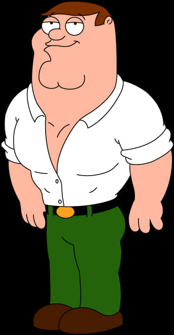 Peter Griffin Standing Smile PNG