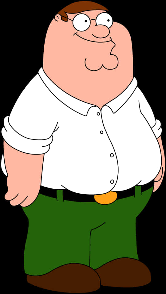 Peter Griffin Standing Smile PNG