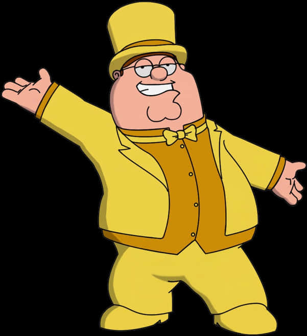 Peter Griffin Yellow Suit PNG