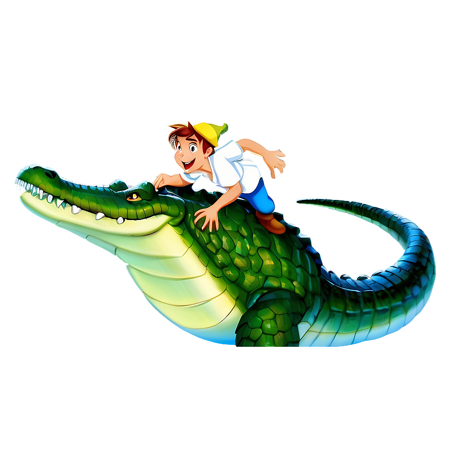 Peter Pan And Crocodile Png Gir PNG
