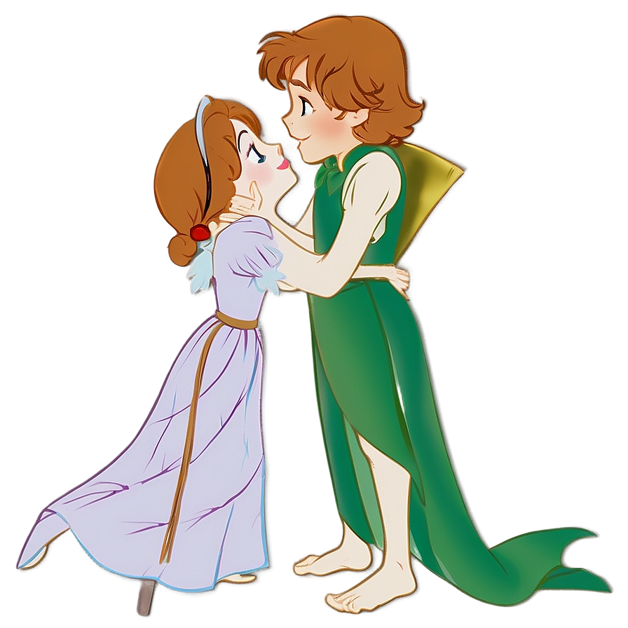 Peter Pan And Wendy Kiss Png 79 PNG