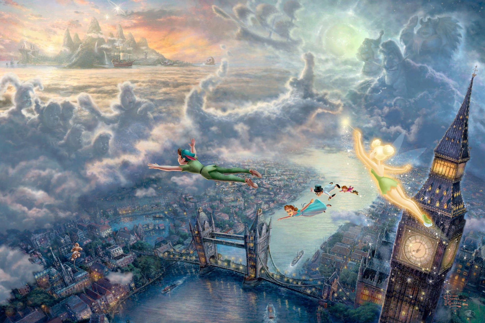 Peter Pan Digital Kunst Wallpaper