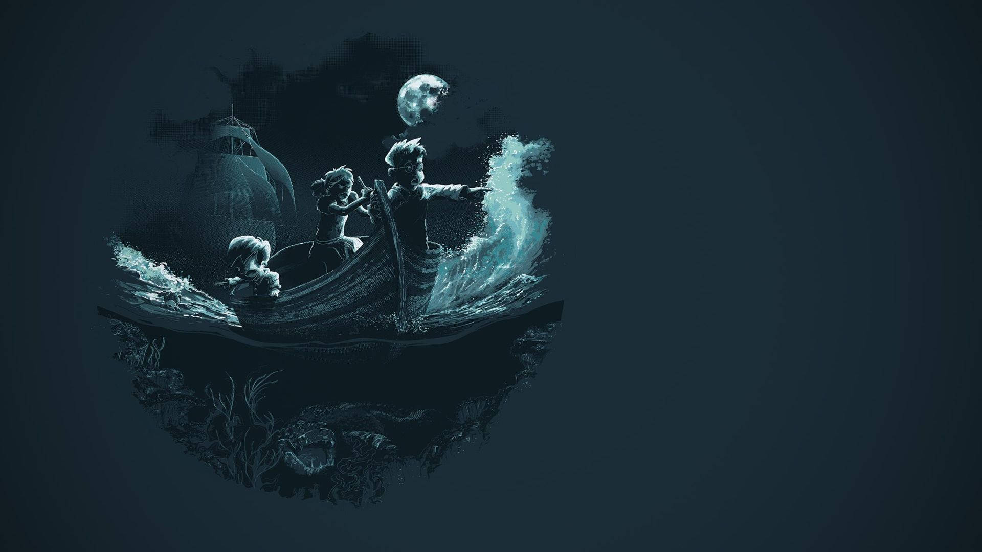 Peter Pan Ghost Ship Belægning Bakkevægge Wallpaper
